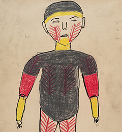 “Dungidau” Crayon and ink drawing on paper by Willie Mackenzie Brisbane, c.1955 Anthropology Museum collection 