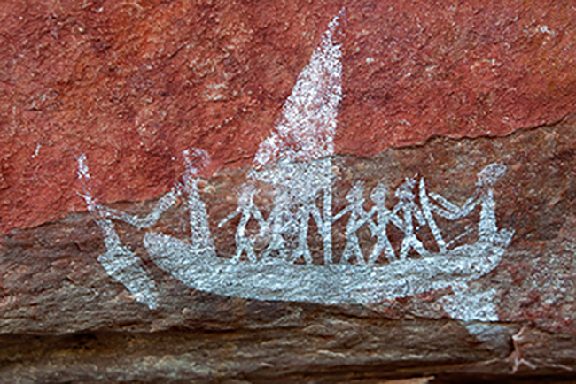 Watercraft, possibly a whaleboat, attributed to mid 19th century, Djurray, Wunkomku Clan country, photo by David Hancock